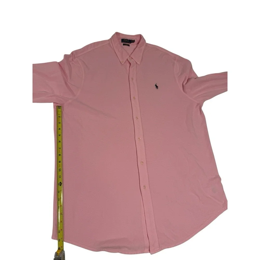 Polo Ralph Lauren Featherweight Mesh Long Sleeve Shirt Men's Sz XXL/TTG Pink ECU